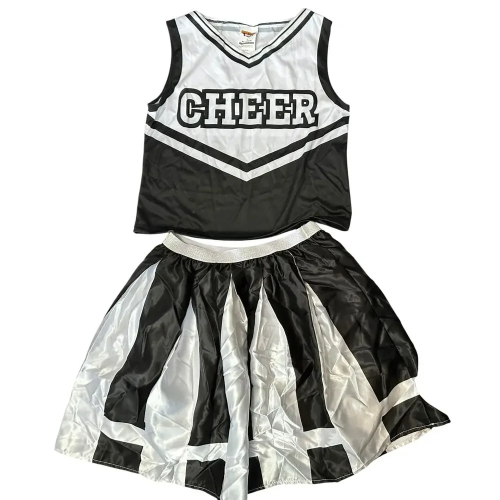 2/$15 Spooktacular Creations Girl Cheerleader Costume Cheer Uniform Size L 10-12